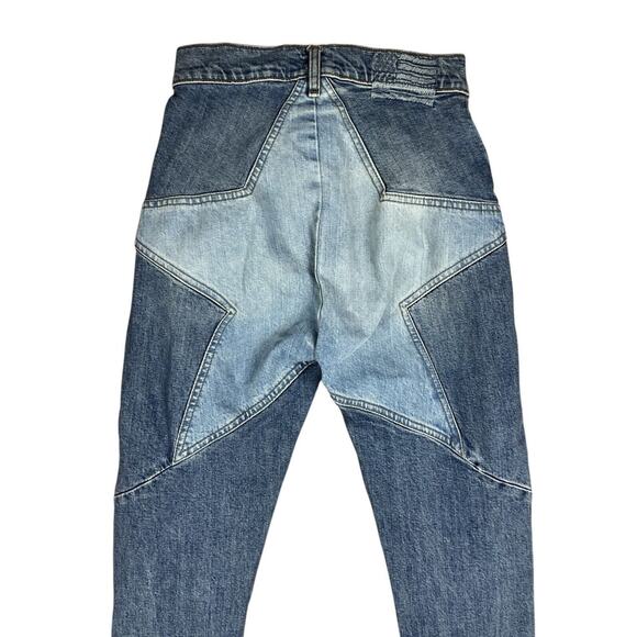 Revice Venus High Waist Crop Skinny Denim Jeans Blue Patch Star Bum Size 27 - Picture 6 of 10